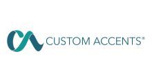 Custom Accents logo with teal stylized “CA” and gray text on white background