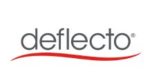 Deflect-O logo in black with a red swoosh underline