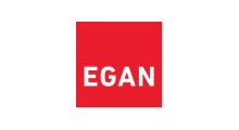 Red square logo with white “EGAN” text