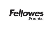 Fellowes logo in black italic text on a white background