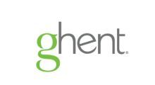 Ghent logo with a green “g” and gray “hent” text on a white background