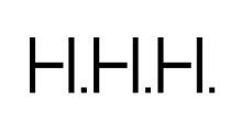 Black stylized “H.H.H.” letters on a white background.