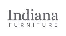 Indiana Furniture logo in gray serif and sans-serif text on a white background