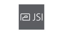 White JSI logo on a dark gray square background