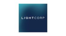 Lightcorp logo on a blue gradient square background
