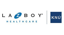 La-Z-Boy Healthcare and Knú logos on a white background