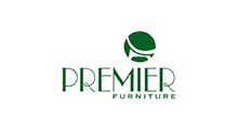 Premier Furniture logo in green with a stylized leaf icon on a white background