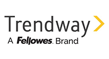 Trendway logo with yellow arrow and “A Fellowes Brand” text