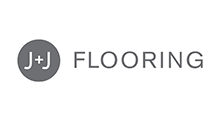 J+J Flooring logo with gray circle and white initials beside gray “FLOORING” text