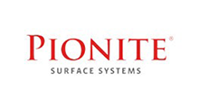 Pionite Surface Systems logo in red and gray text on a white background