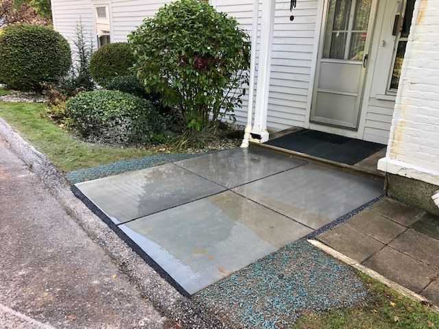 New front door steps