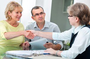 Mature couple getting advice