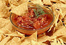Freshly-made chips and salsa