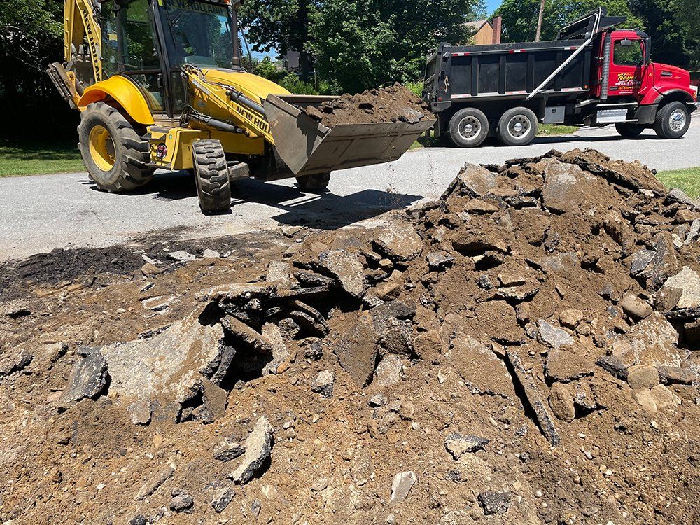 Asphalt paving work
