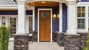 Entry door for residential house