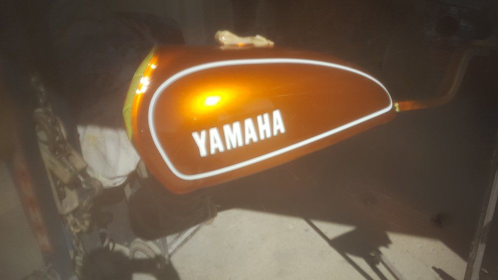 Motorcycle gas tank custom paint