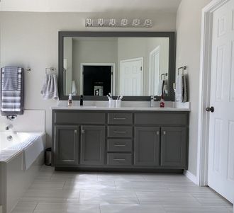 Bathroom mirrors and frames