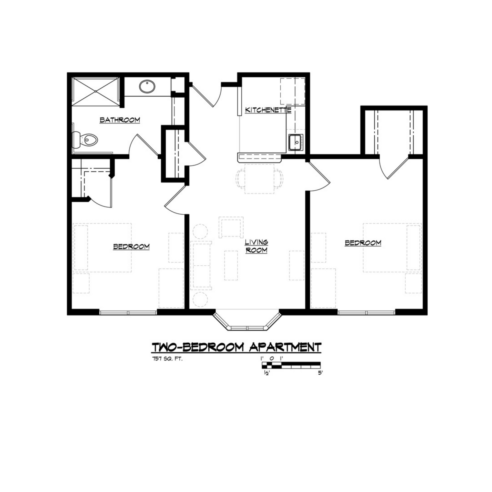 2-bedroom floor plan