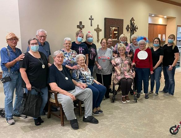 Residents and care givers at Providence Place