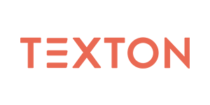The word texton is written in red on a white background.
