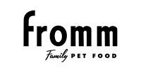 Fromm pet food logo. Text 