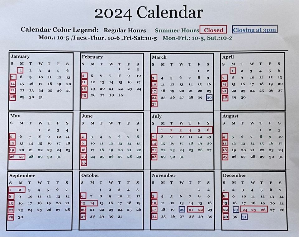 2019 Calendar