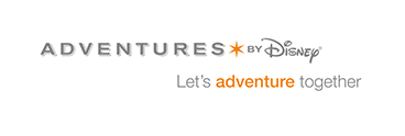 A logo for adventures by disney that says let 's adventure together