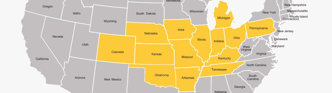 Wolke Nursery - Service Area Map
