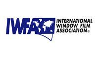 The logo for the international window film association is blue and black.