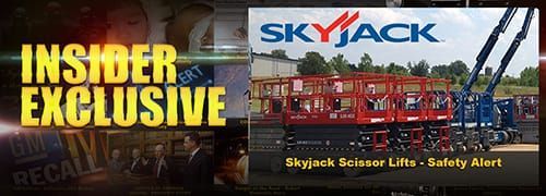 A poster for skyjack science lifts safety alert.
