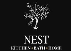 Logo for Nest Kitchen, Bath, Home.