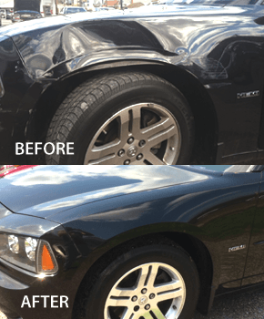 Before and After Collission repair