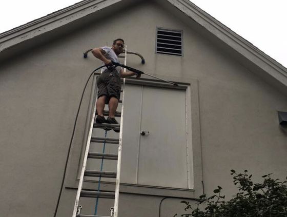 man on the ladder