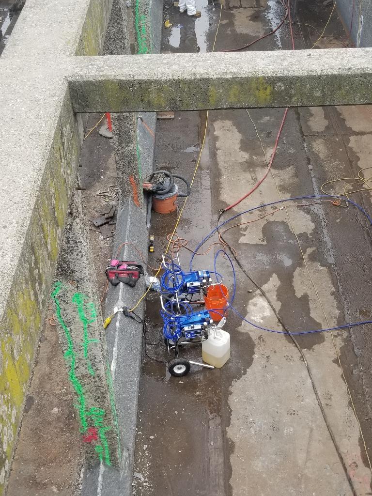 Wastewater treatment plant waterproofing