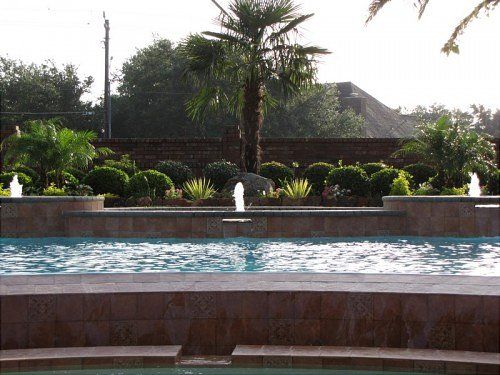 pool and water falls