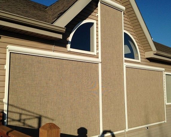 Windows with closed solar screens