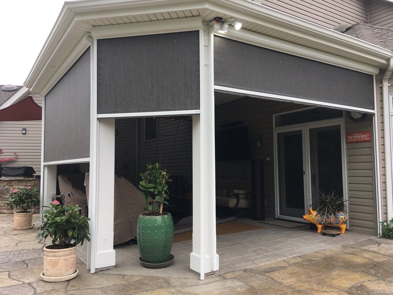 A house with a solar screened porch