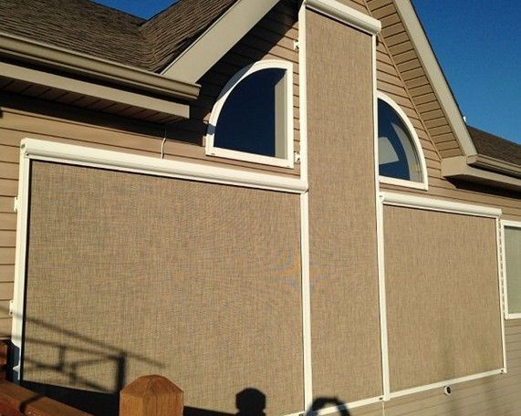 Windows with closed solar screens