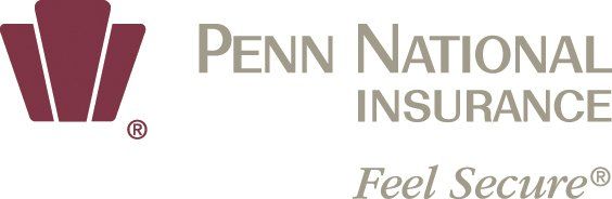 A penn national insurance logo that says feel secure
