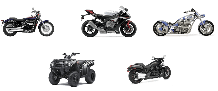 Motorcycle of different makes