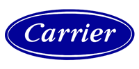 Carrier logo in a blue oval with white text.