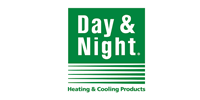 Day & Night logo in a green square, with the brand name in white and text