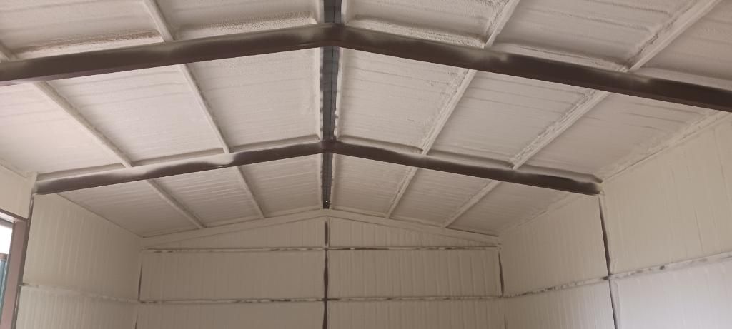 spray foam insulation on walls and ceiling