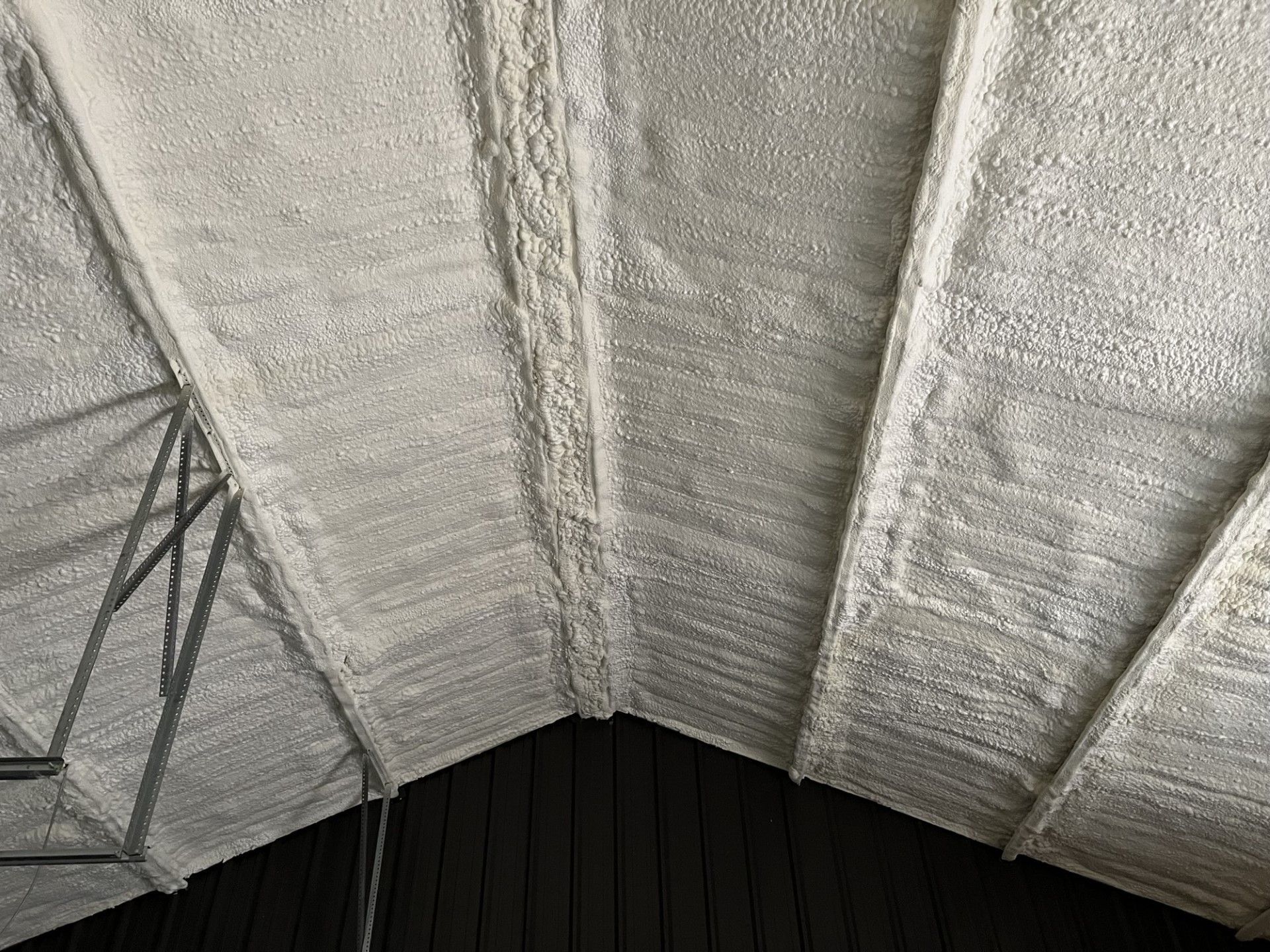 spray foam insulation installation on ceiling