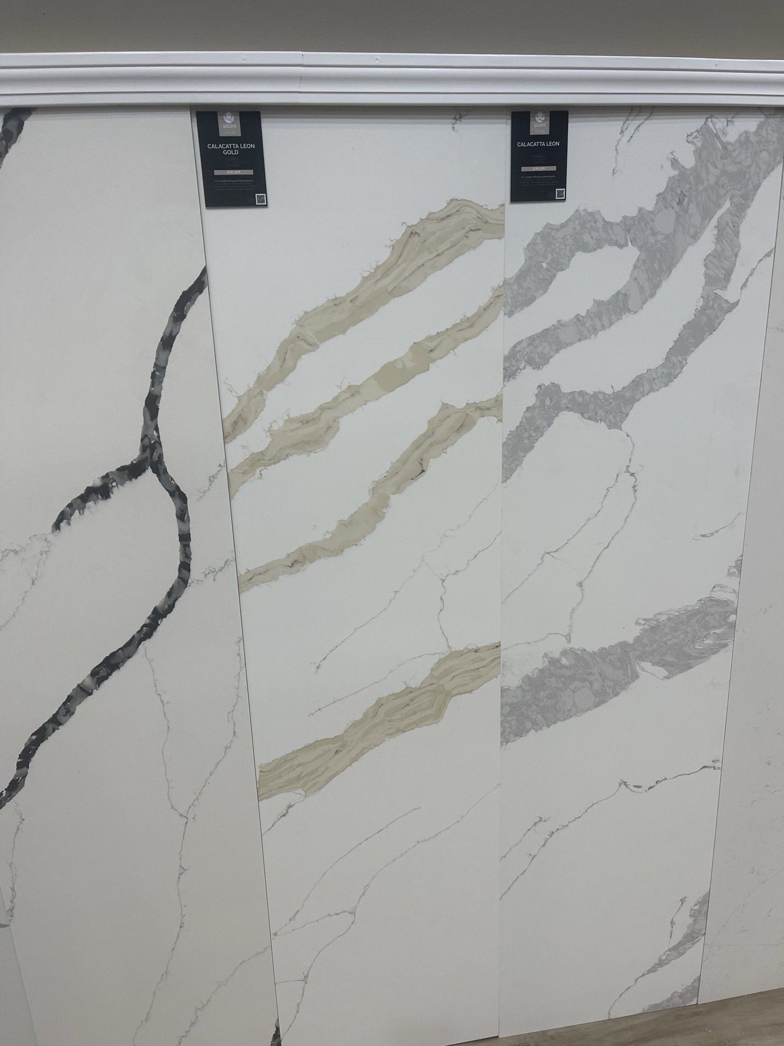 Calacatta Leon and Calacatta Leon Gold