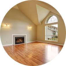 Living room hardwood floor
