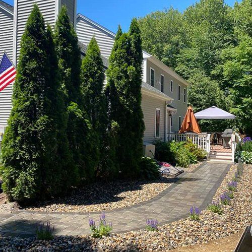 Walkway outside the house