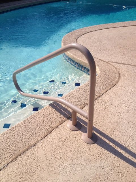 swimming pool handrail installation