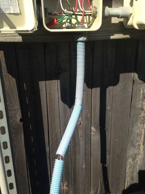 improper outdoor conduit