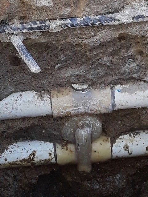 spa underground pipes
